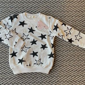 Little kids unisex star crewneck